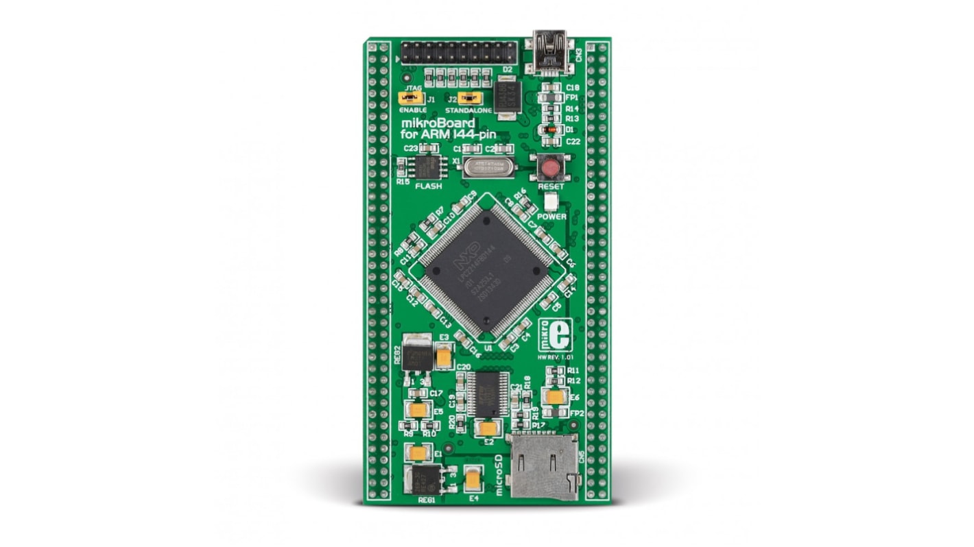 Brand-Rex マイクロコントローラ開発ツール, ボード, MikroBoard For ARM 144-pin, USB, MIKROE-650