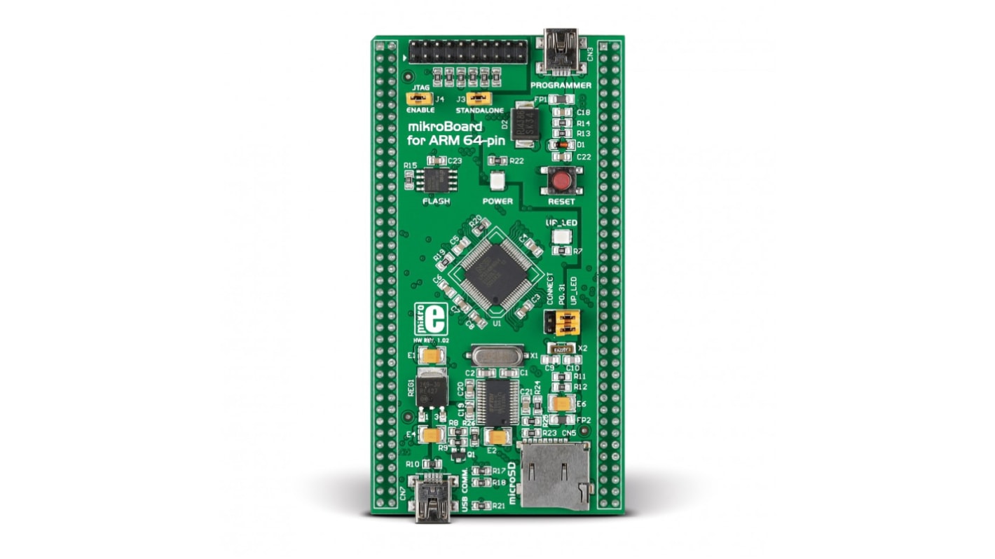 Brand-Rex マイクロコントローラ開発ツール, ボード, MikroBoard For ARM 64-pin, USB, MIKROE-649