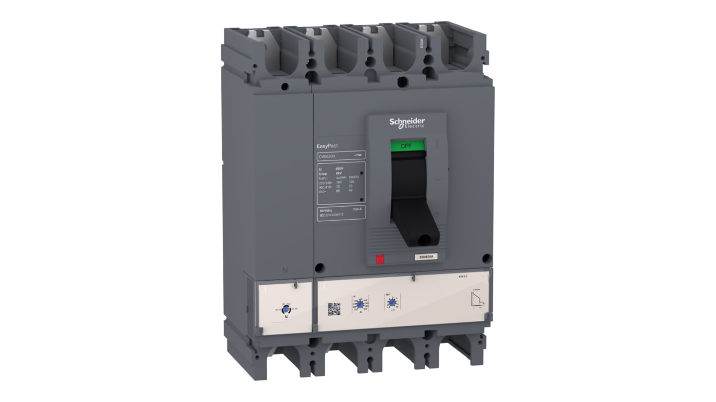 Schneider Electric EasyPact Electronic Circuit Breaker 630A, Fixed