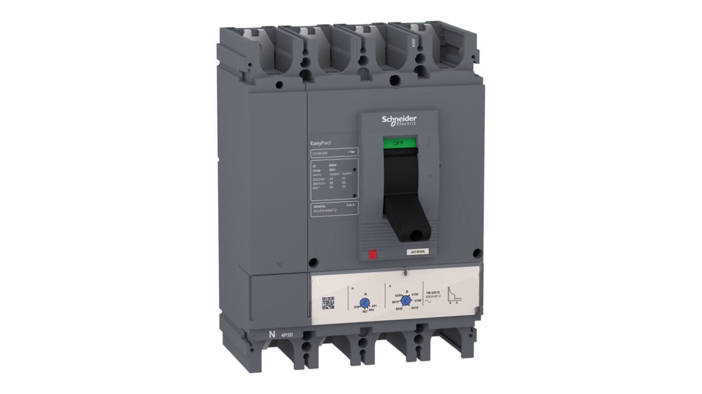 Schneider Electric EasyPact Electronic Circuit Breaker 500A, Plug In