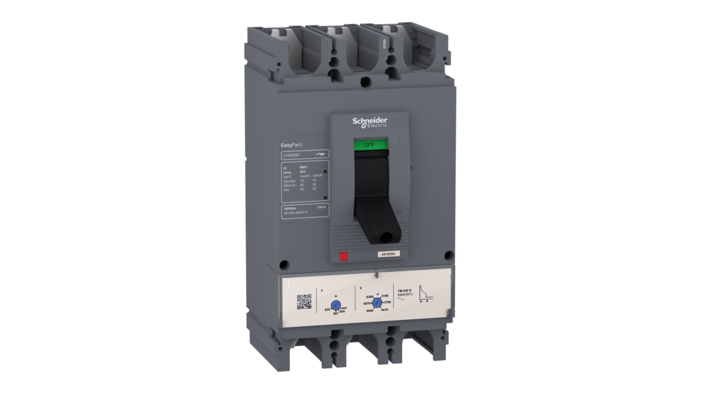 Schneider Electric EasyPact Electronic Circuit Breaker 500A, Plug In