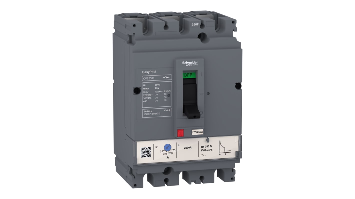 Schneider Electric EasyPact Electronic Circuit Breaker 80A, Plug In