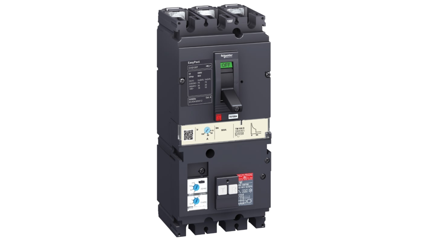 Schneider Electric EasyPact Electronic Circuit Breaker 63A, Fixed