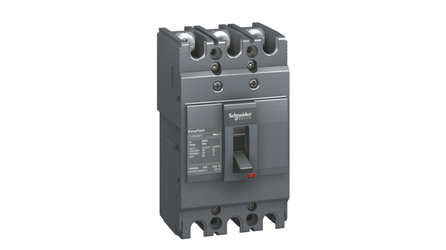 Schneider Electric, EasyPacT CVS Circuit breaker 3P 15A, Breaking Capacity 50 KA, Fixed Mount