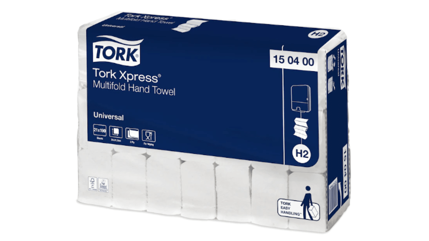 Asciugamani di carta Tork, in , 2 strati da 240 x 213mm