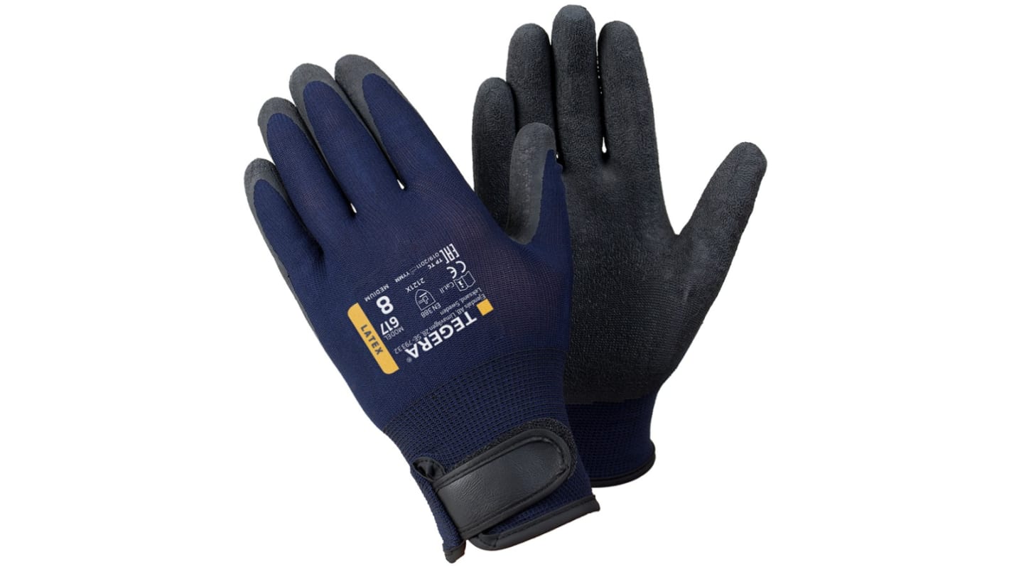 Guanti da lavoro Tegera TEGERA, Tg. 9, in Nylon, col. Nero, Blu