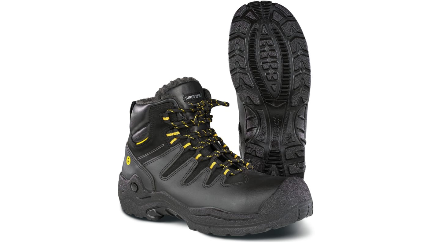 Jalas 6438 Unisex Black, Yellow Composite Toe Capped Safety Shoes, UK 9, EU 43