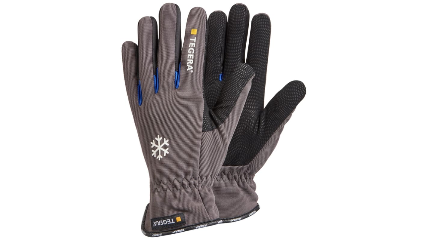 Tegera TEGERA Black, Blue, Grey Synthetic Leather Dry Environment Work Gloves, Size 11