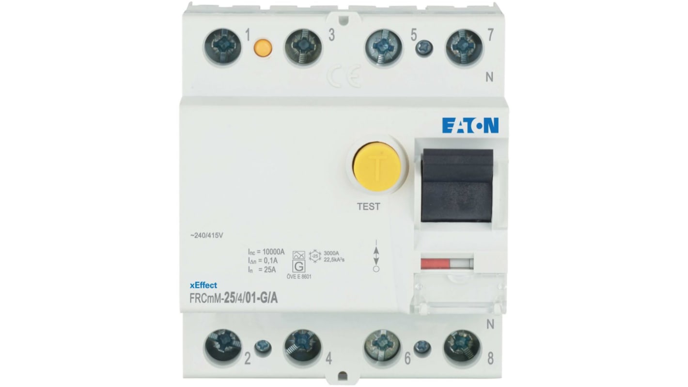 Eaton xEffect - FRCmM RCCB, 25A, 4 Pole, 100mA, 240/415V ac