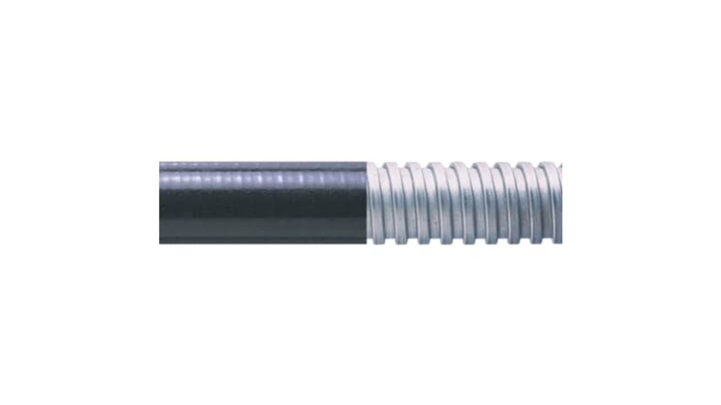 Adaptaflex Flexible, Liquid Tight Conduit, 12mm Nominal Diameter, Galvanised Steel, Black