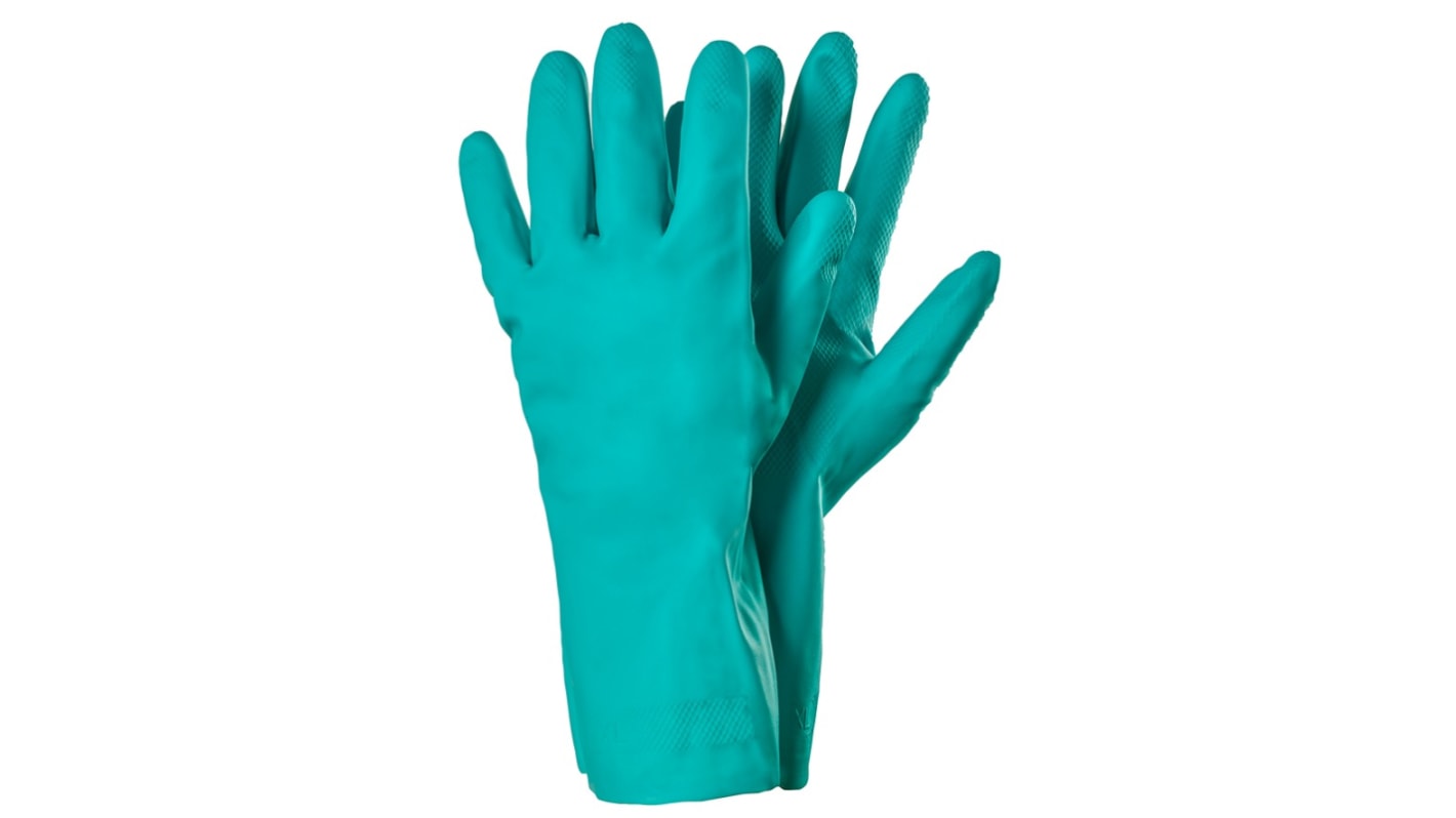 Tegera TEGERA Green Nitrile Chemical Resistant Work Gloves, Size 7