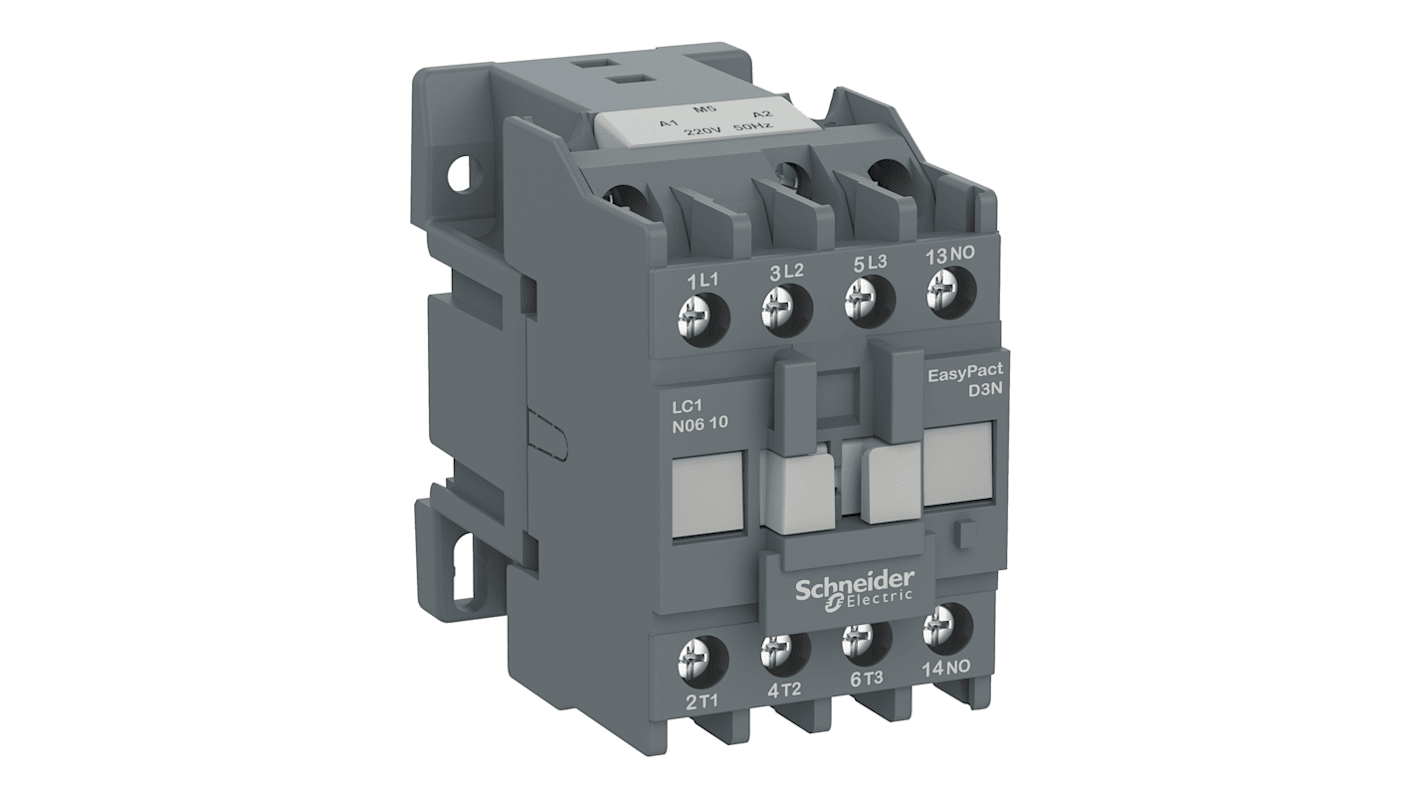 Schneider Electric 接触器, 3 kW, 线圈380 V 交流, 触点12 A, 690 V 交流, 3PP, 1 常闭, LC1N系列