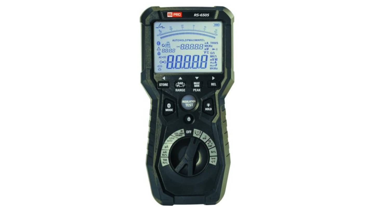 RS PRO Handheld Insulation Tester, 50mΩ Max, 50mΩ Resolution