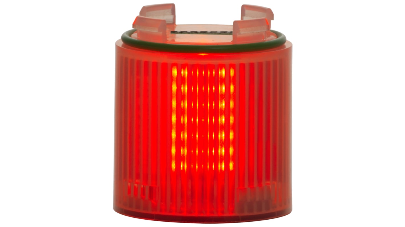 RS PRO Red Steady Effect LED Beacon, 24 V ac/dc, IP65