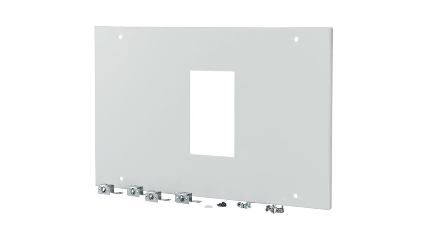 Eaton Grey 1 Gang Front Plate Steel Faceplate