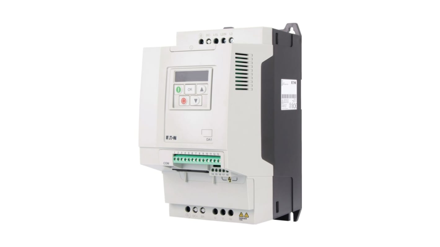 Eaton Variable Speed Drive, 11 kW, 3 Phase, 500 V, 17 A, DA1 Series
