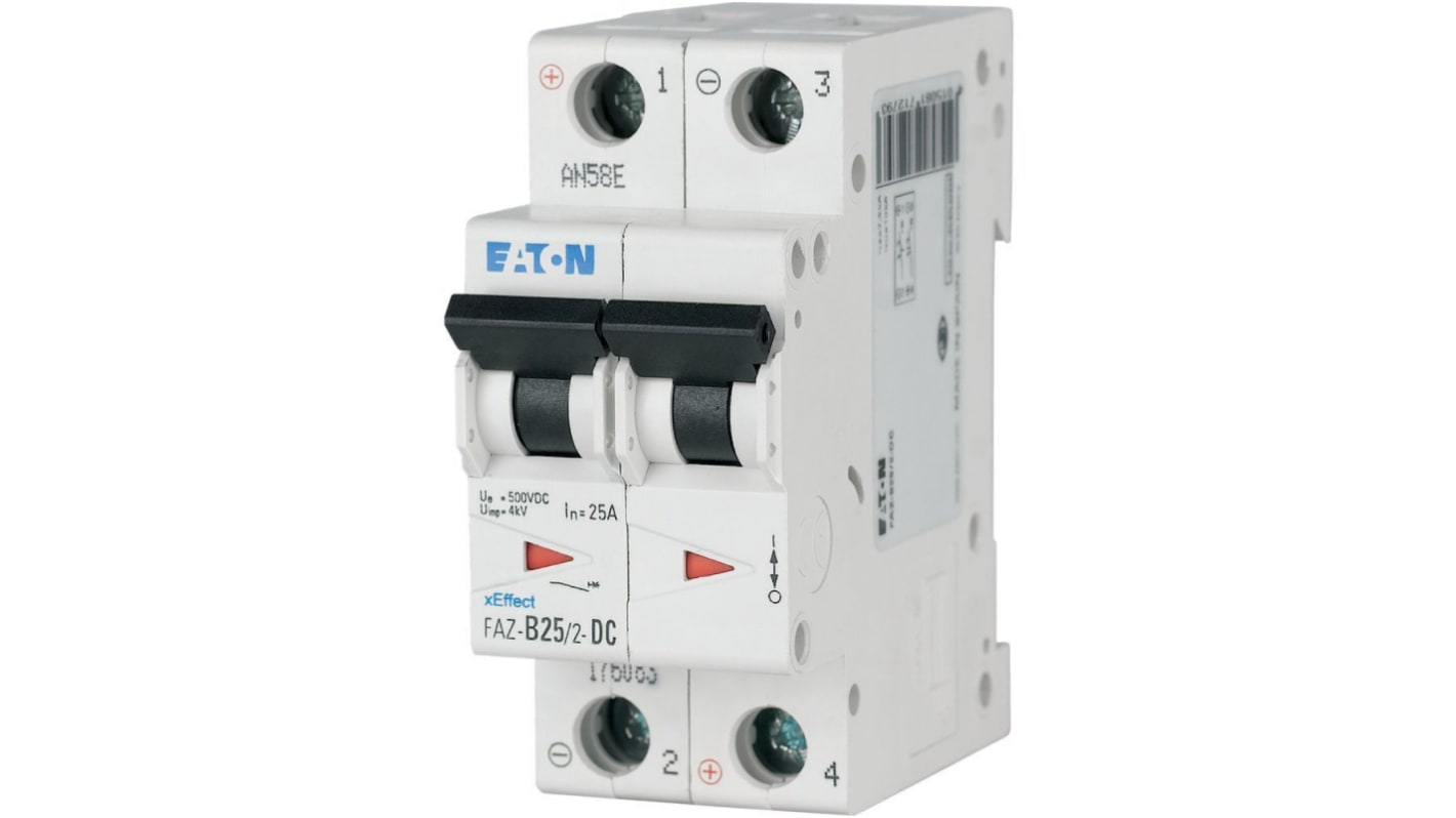 Mini interruttore automatico MCB Eaton, 2P 10A 10 kA, Tipo B