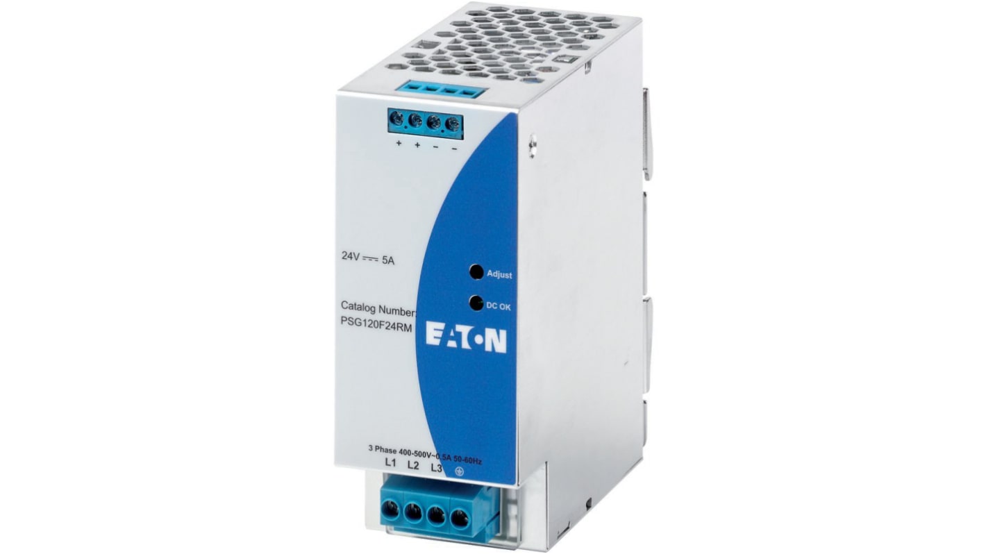Alimentatore Eaton, 24V cc, 5A, 320 → 600V ca, 120W