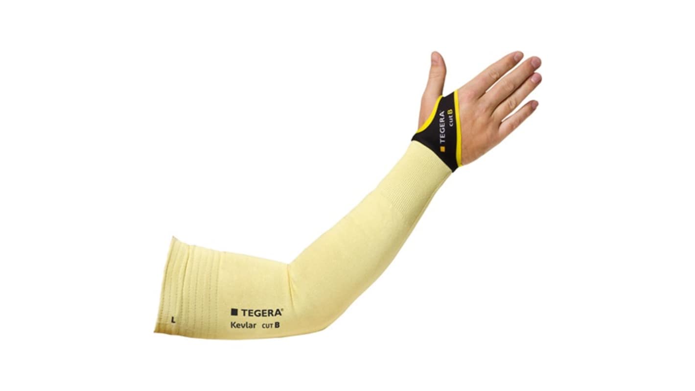 Tegera TEGERA 74 Yellow Reusable Elastane, Para-aramid, Polyester, Stainless Steel Fibre Yarn Protective Sleeve for Cut
