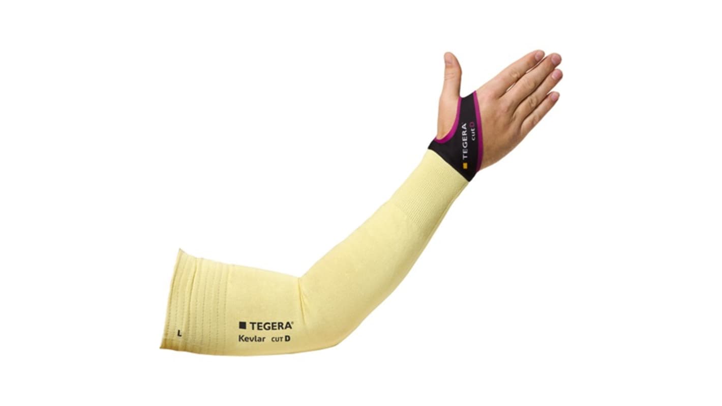 Tegera TEGERA 75 Yellow Reusable Elastane, Para-aramid, Polyester, Stainless Steel Fibre Yarn Protective Sleeve for Cut