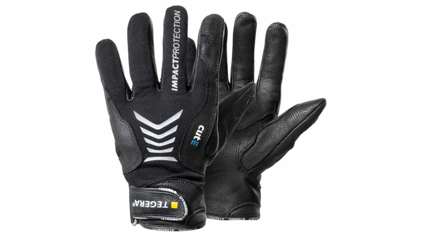 Tegera TEGERA Black Leather Cut Resistant Work Gloves, Size 9