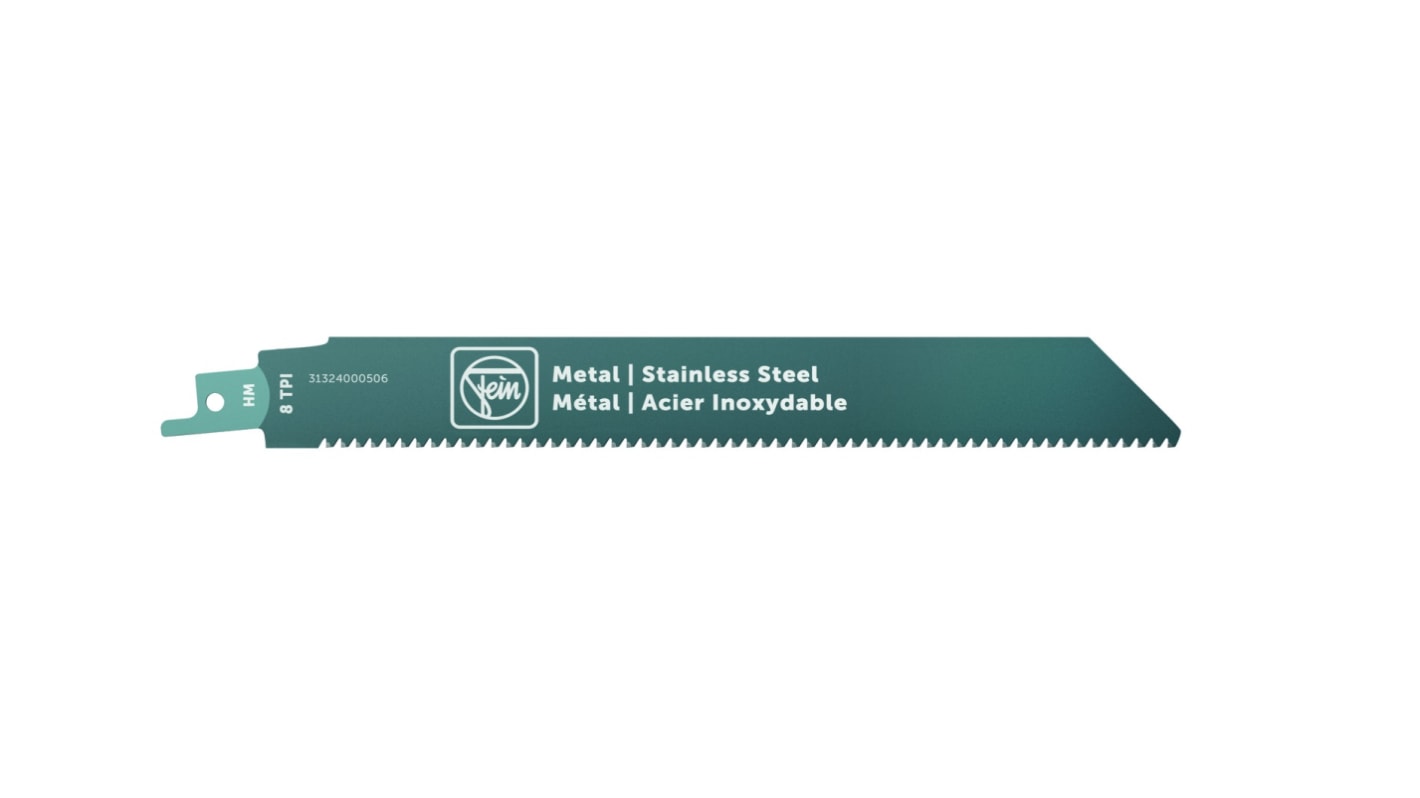 FEIN, 8 Teeth Per Inch Metal 228mm Cutting Length Reciprocating Saw Blade, Pack of 1