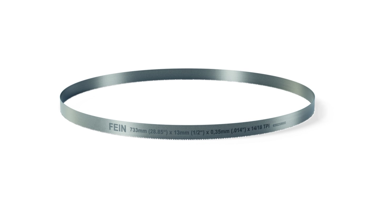 FEIN, 14 / 18 Teeth Per Inch Metal, Plastic 733mm Cutting Length Band Saw Blade, Pack of 3
