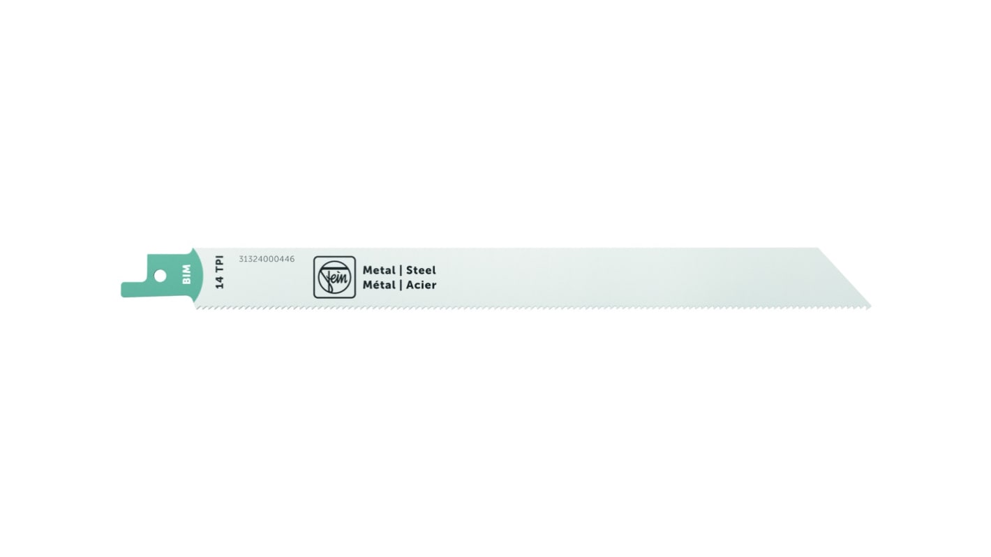 FEIN, 14 Teeth Per Inch Metal 225mm Cutting Length Reciprocating Saw Blade, Pack of 3