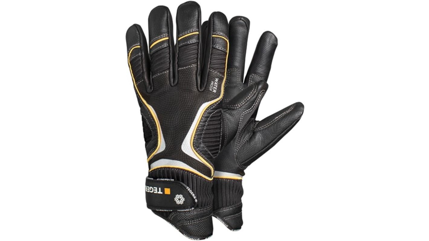 Tegera TEGERA Black Leather Cold Resistant Work Gloves, Size 9
