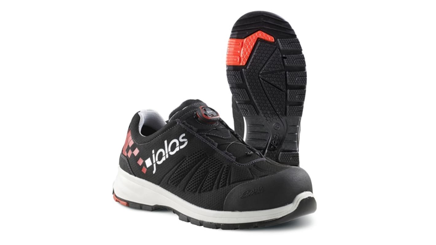 Jalas 7108 Unisex Black, Red, White Aluminium Toe Capped Safety Shoes, UK 13, EU 48