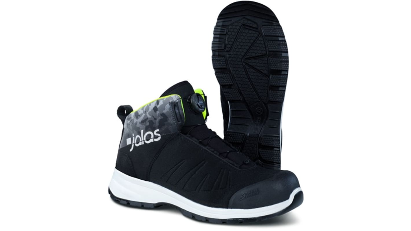 Jalas 7178 Unisex Black Aluminium Toe Capped Safety Shoes, UK 10, EU 44