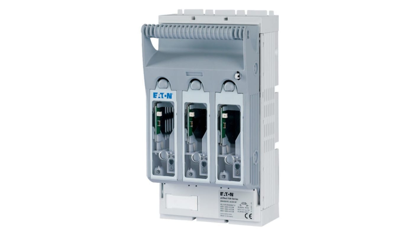 Eaton 160A Fuse Holder for NH00, NH000 Fuse, 3P, 440 V ac/dc, 690 V ac/dc
