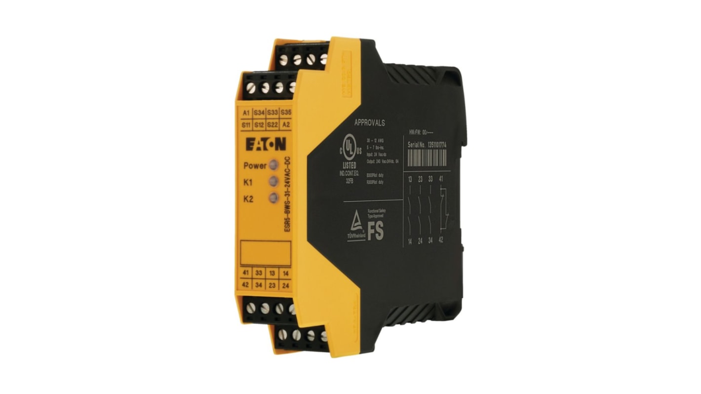 Eaton 24V Timer Relay, Dobbeltfunktion timerfunktioner DIN-skinne