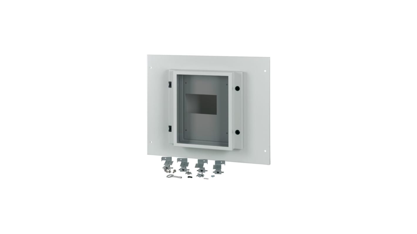Eaton Grey 1 Gang Front Plate Steel Faceplate & Mounting Plate
