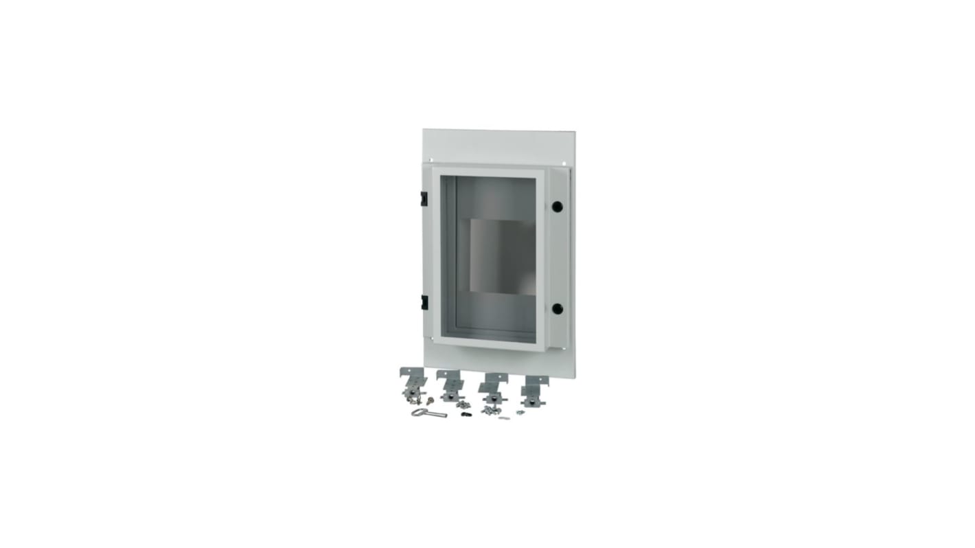 Eaton Grey 1 Gang Front Plate Steel Faceplate & Mounting Plate