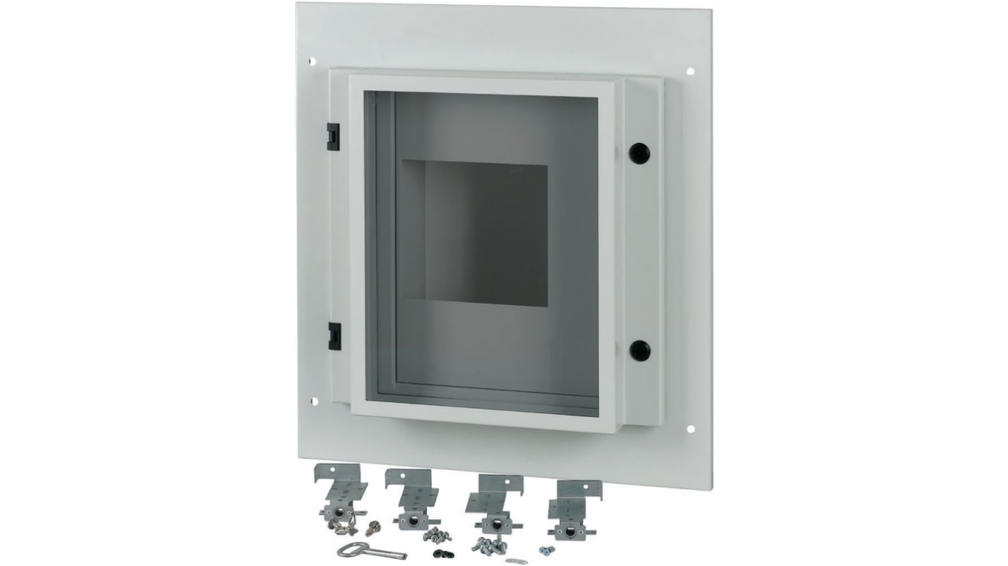 Eaton Grey 1 Gang Front Plate Steel Faceplate & Mounting Plate