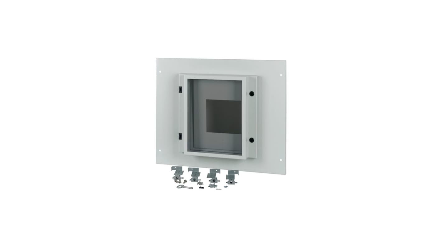 Eaton Grey 1 Gang Front Plate Steel Faceplate & Mounting Plate