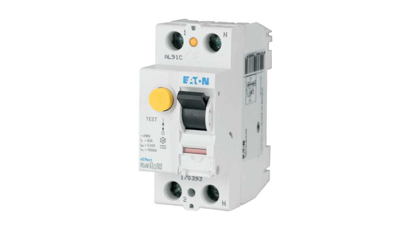 Eaton xEffect - FRCmM RCCB, 63A, 2 Pole, 30mA, Type A, 110V