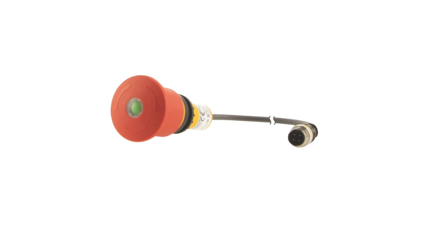 Eaton C22 Moeller Series Series Turn to Release Emergency Stop Push Button, 22.5mm Cutout, 2 N/C