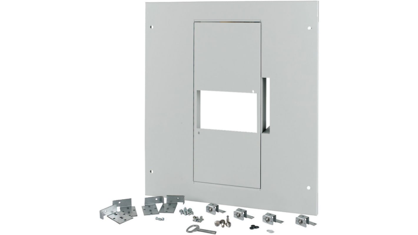 Eaton Grey 1 Gang Front Plate Steel Faceplate & Mounting Plate
