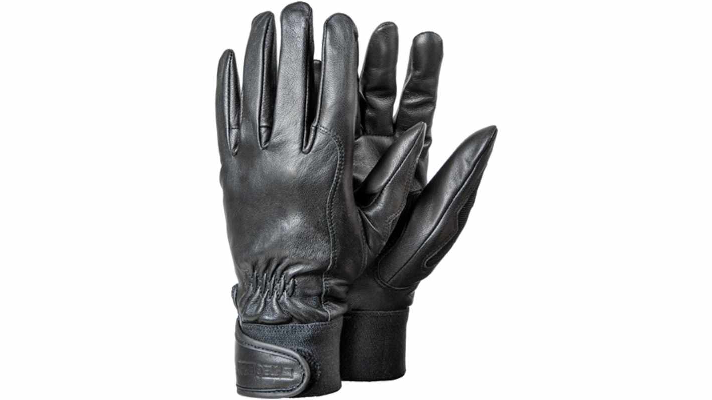 Tegera TEGERA Black Leather Cut Resistant Work Gloves, Size 9