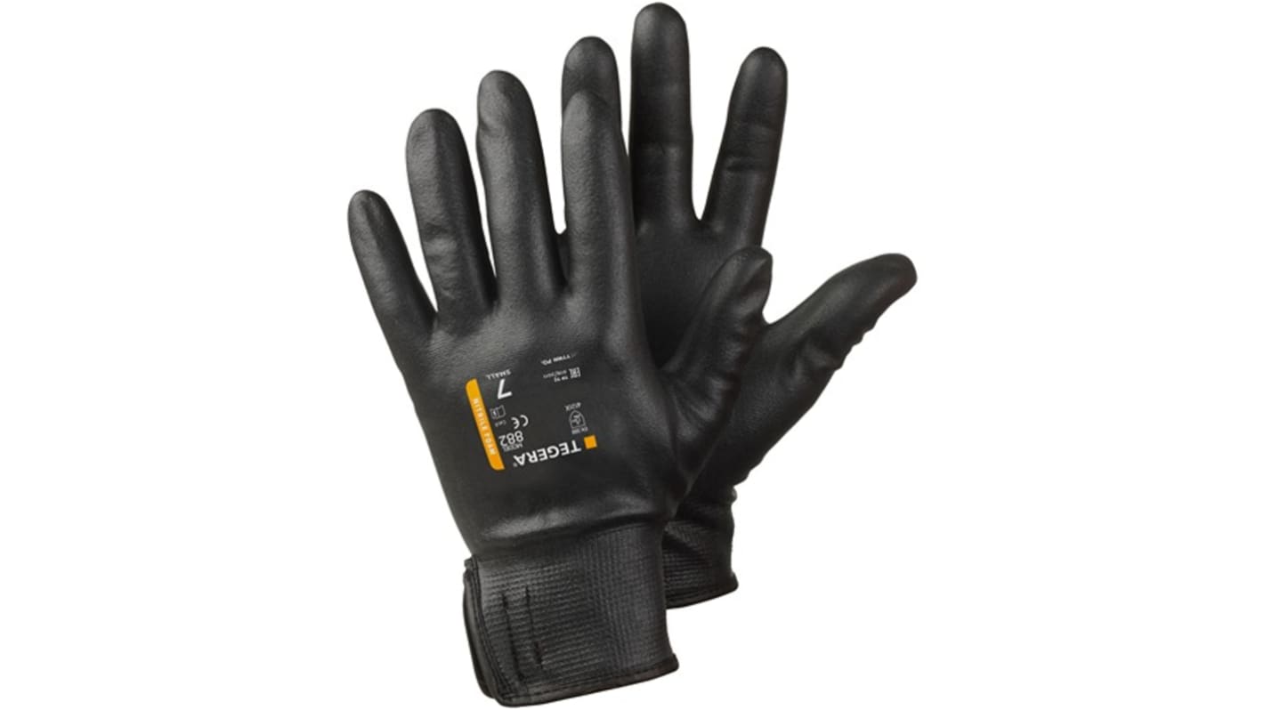 Tegera TEGERA Black Nylon Heat Resistant Work Gloves, Size 9, Nitrile Foam Coating