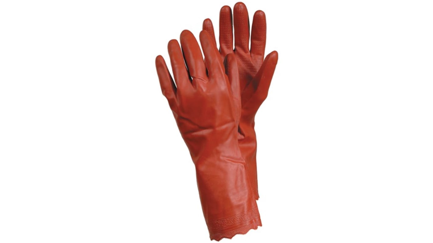 Guanti da lavoro Tegera TEGERA, Tg. 7, in PVC, col. Rosso