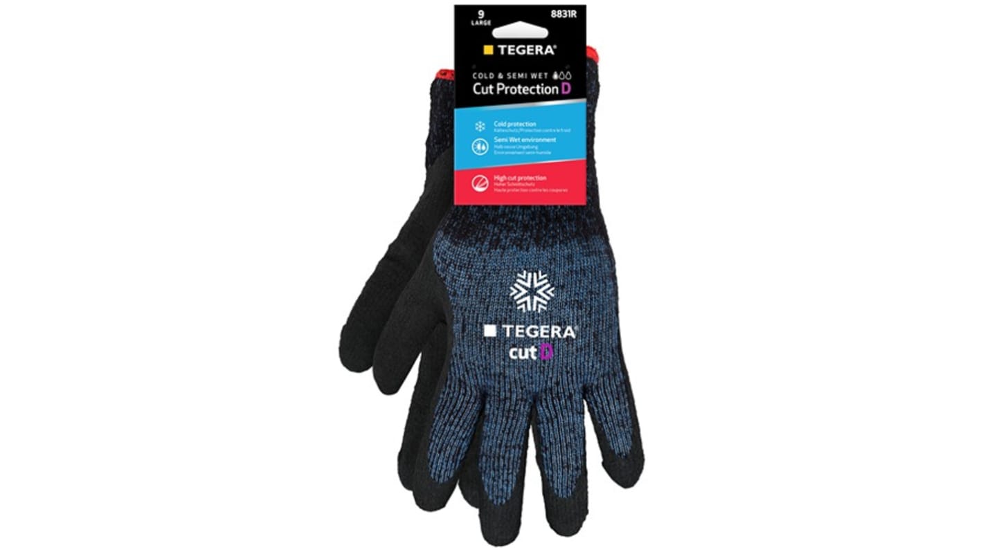 Tegera TEGERA Black, Blue Acrylic, CRF Technology, HPPE, Polyester, Stainless Steel Fibre Yarn Cold Resistant Work