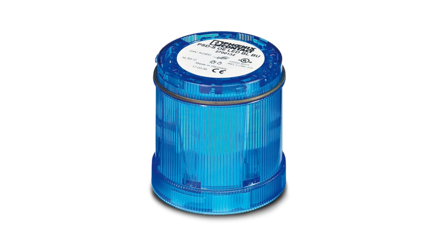 Phoenix Contact PSD Series Blue Flashing Effect Flashing Light Element, 24 V ac/dc, LED Bulb, AC/DC, IP65