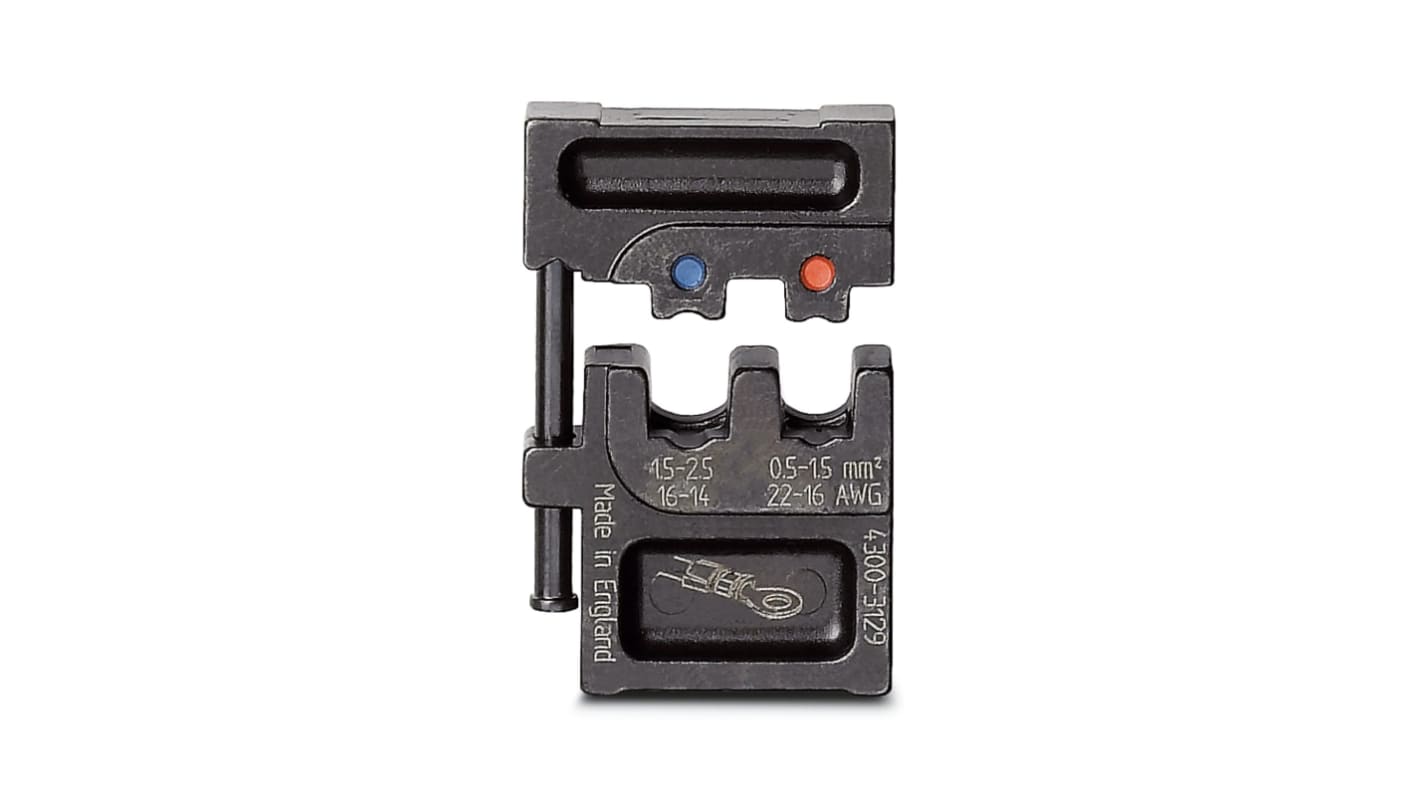 Phoenix Contact, CRIMPFOX-M Crimp Die, Cable Lug, Wire size 0.5 → 2.5mm², Coaxial Type Insulated