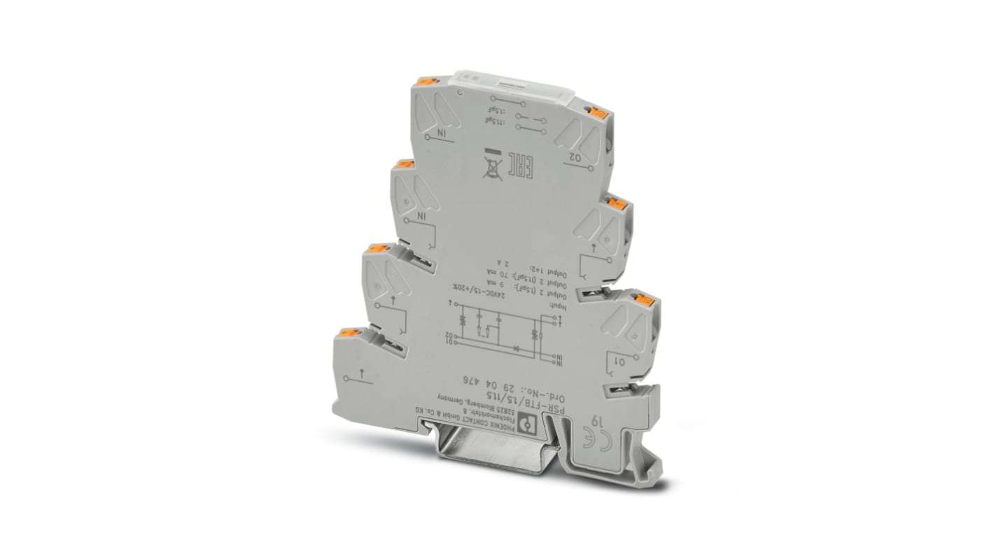 Phoenix Contact PSR-FTB/1.5/11.5 Series Green, 2.5mm², Push In Termination