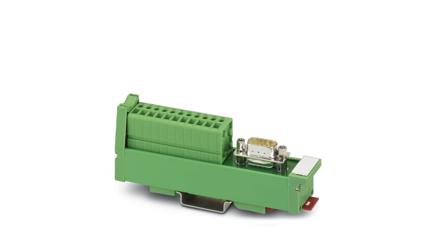 Phoenix Contact VARIOFACE SLIM LINE Series 9-Contact Female Interface Module, D-sub Connector, DIN Rail Mount, 2.5A