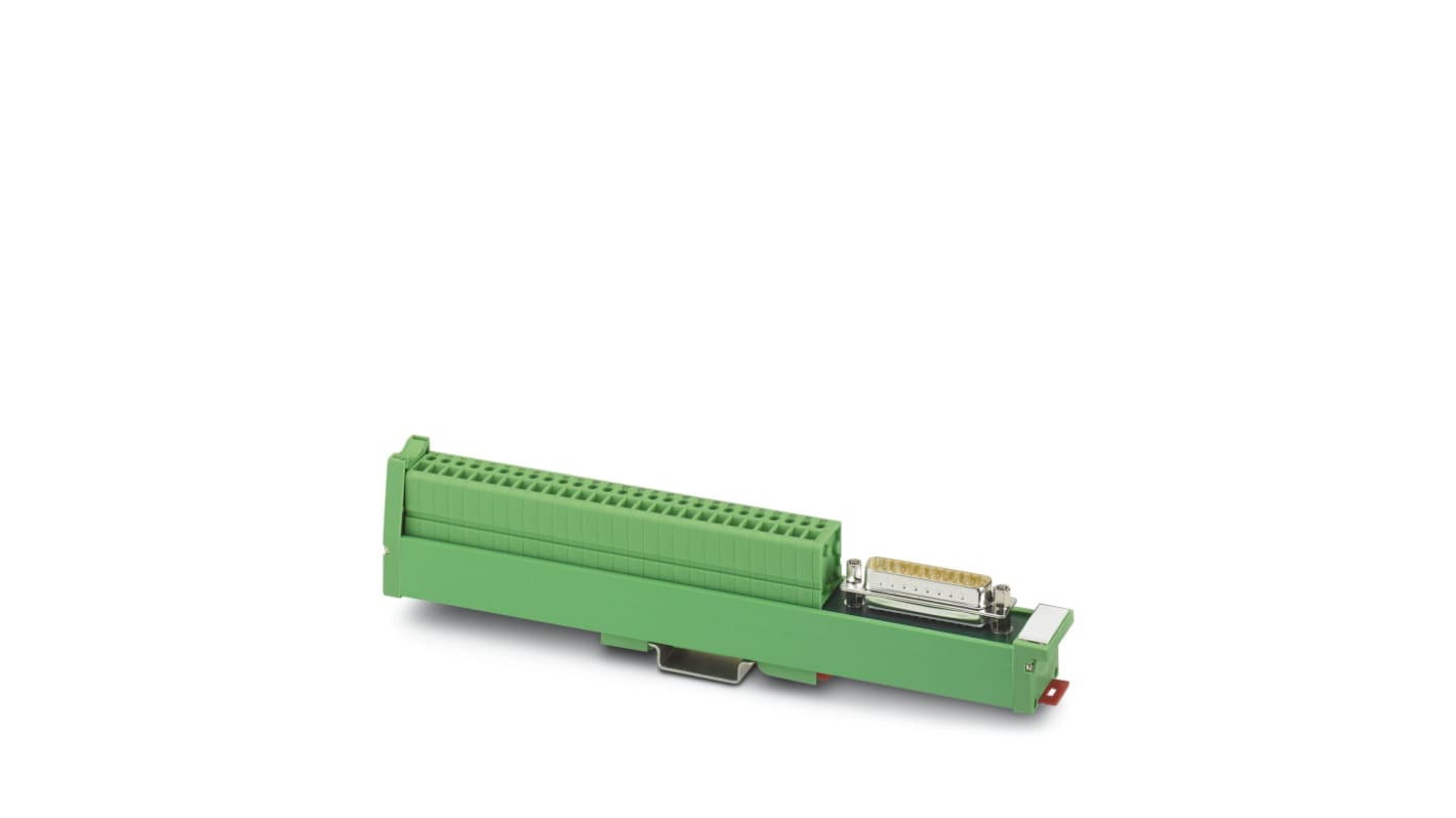 Phoenix Contact VARIOFACE SLIM LINE Series 25-Contact Female Interface Module, D-sub Connector, DIN Rail Mount, 2.5A