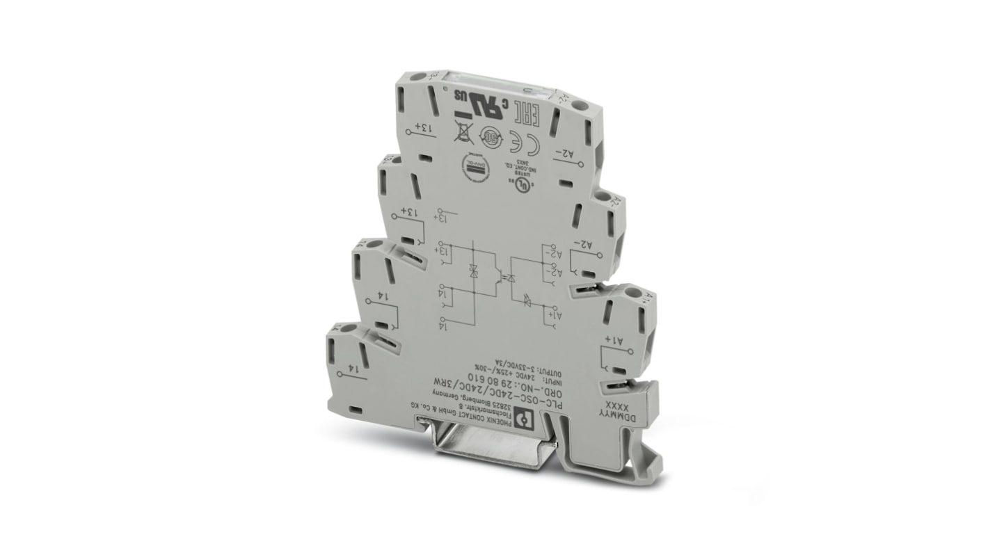 Phoenix Contact PLC Series Solid State Relay, 3 A Load, DIN Rail Mount